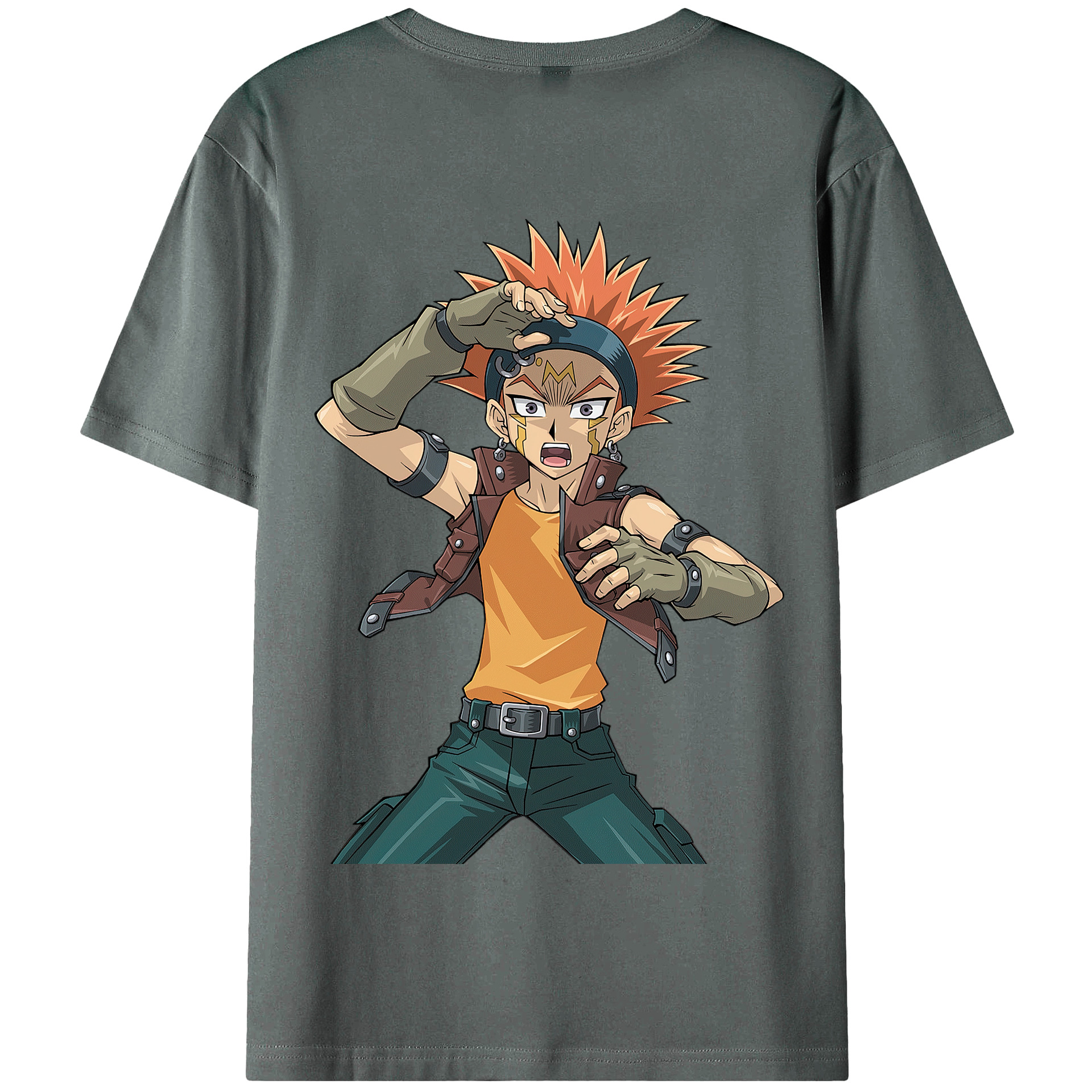 （画像用） 遊☆戯☆王 Yu-Gi-Oh! 綿100％半袖Tシャツ（背面プリント）